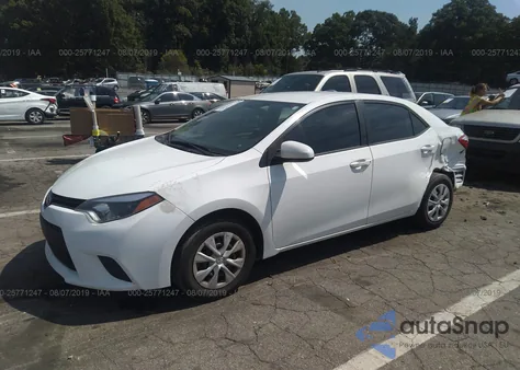 2015 Toyota Corolla L из США, поврежденный, VIN 2T1BURHE4FC399589